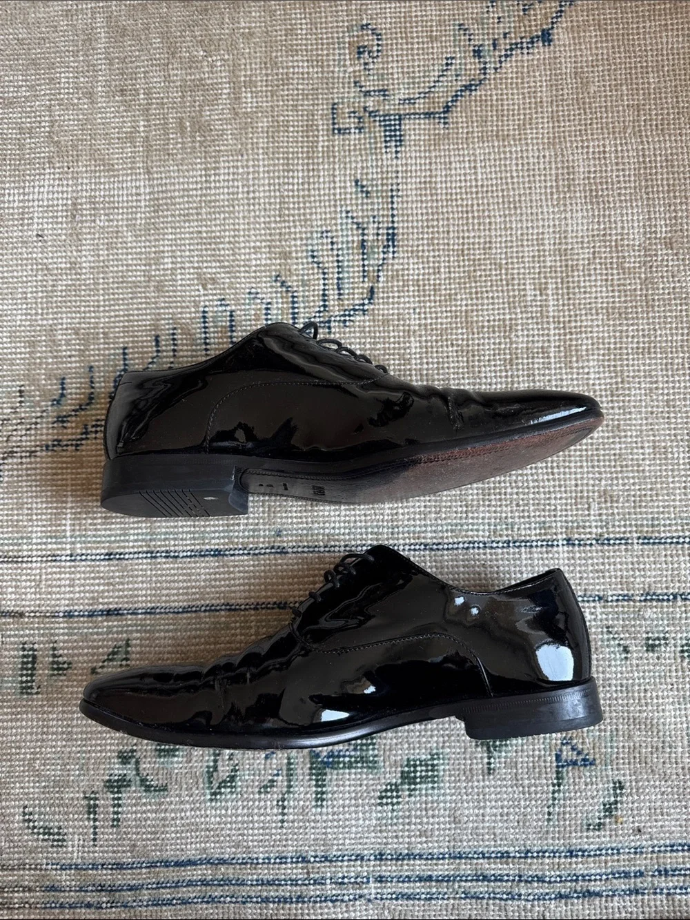Hugo Boss Patent Leather Oxford Dress Shoes